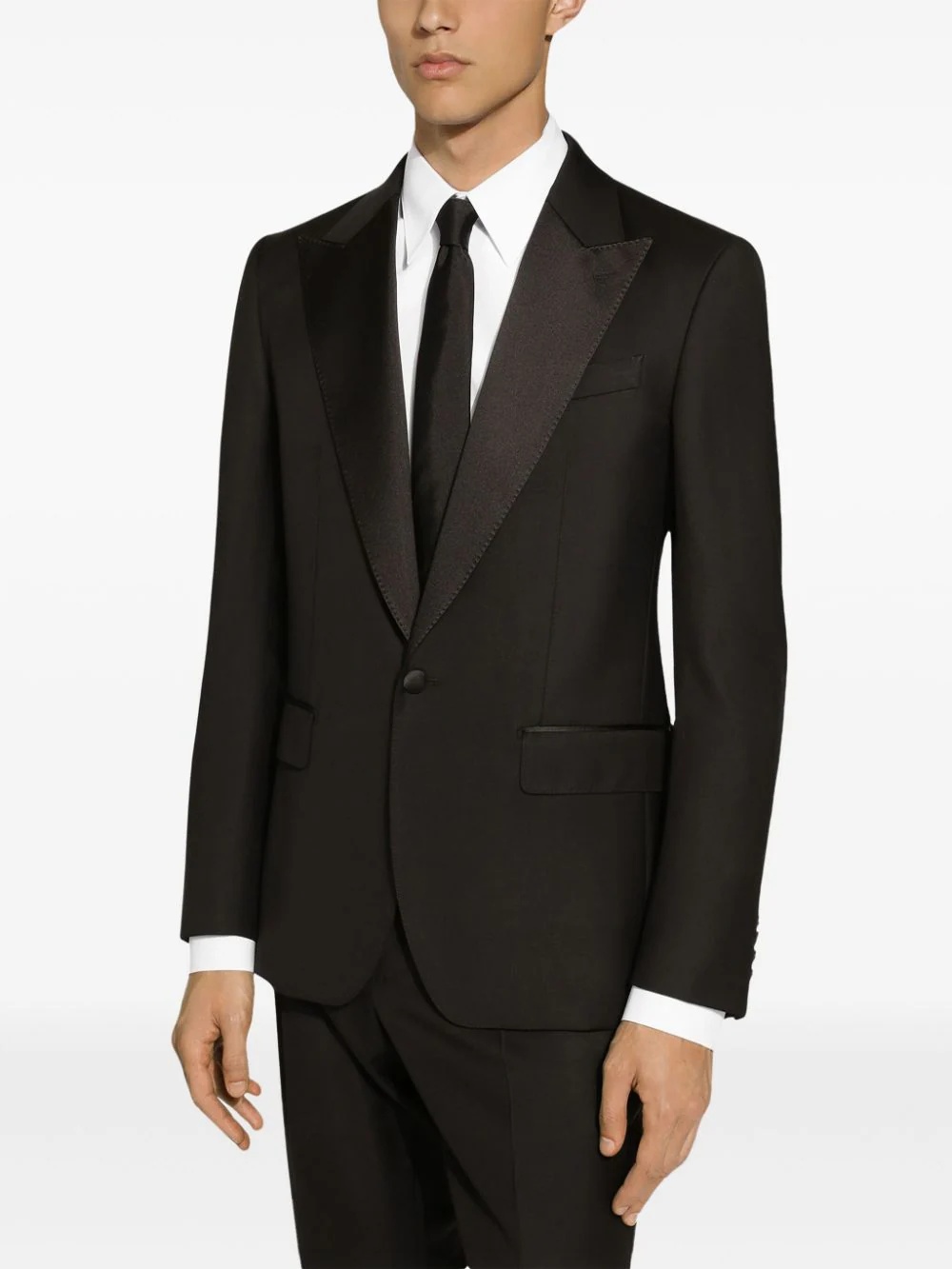 Dolce & Gabbana Two-piece Single-breasted Dinner Suit Set In Black
