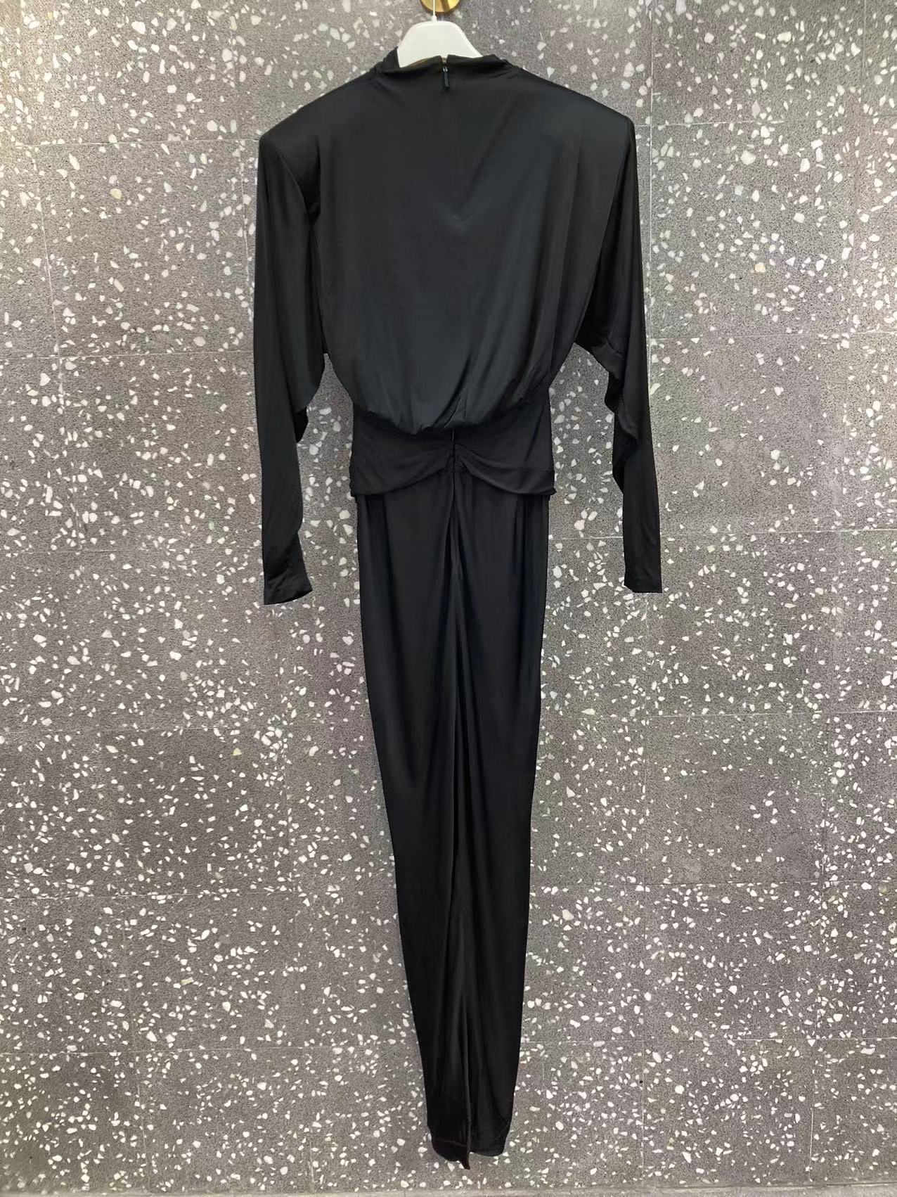 Saint Laurent Logo Dress In Black