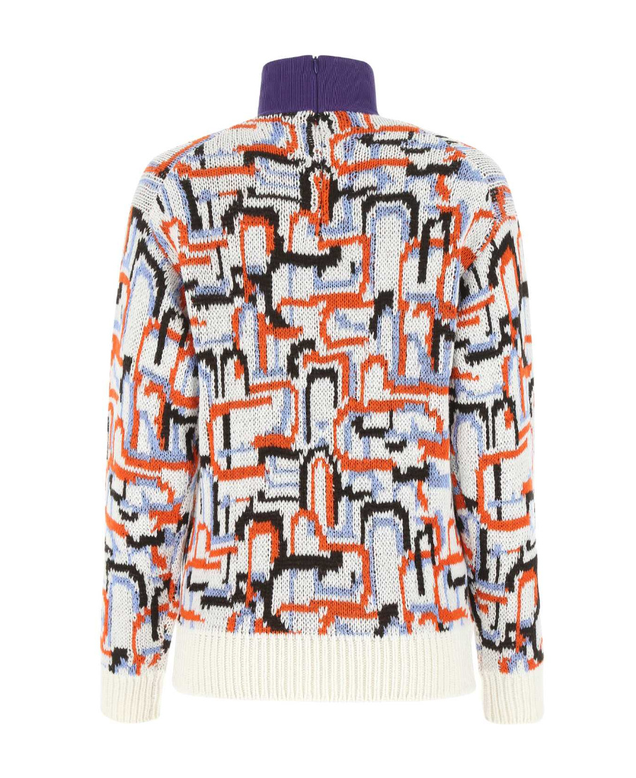 Prada Cashmere And Wool Turtleneck Sweater In Orange