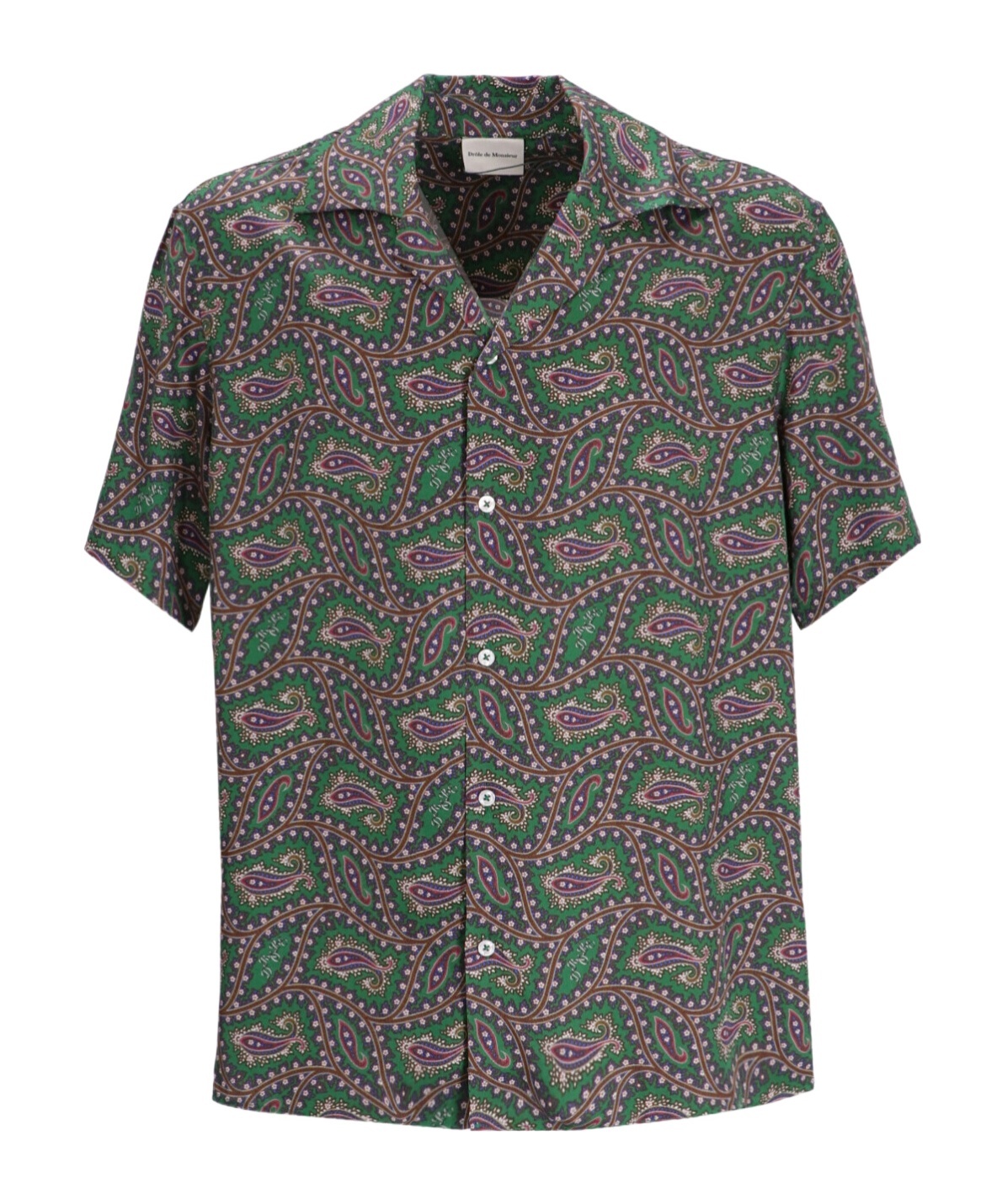 Drôle De Monsieur Paisley-print Short-sleeve Shirt In Multi