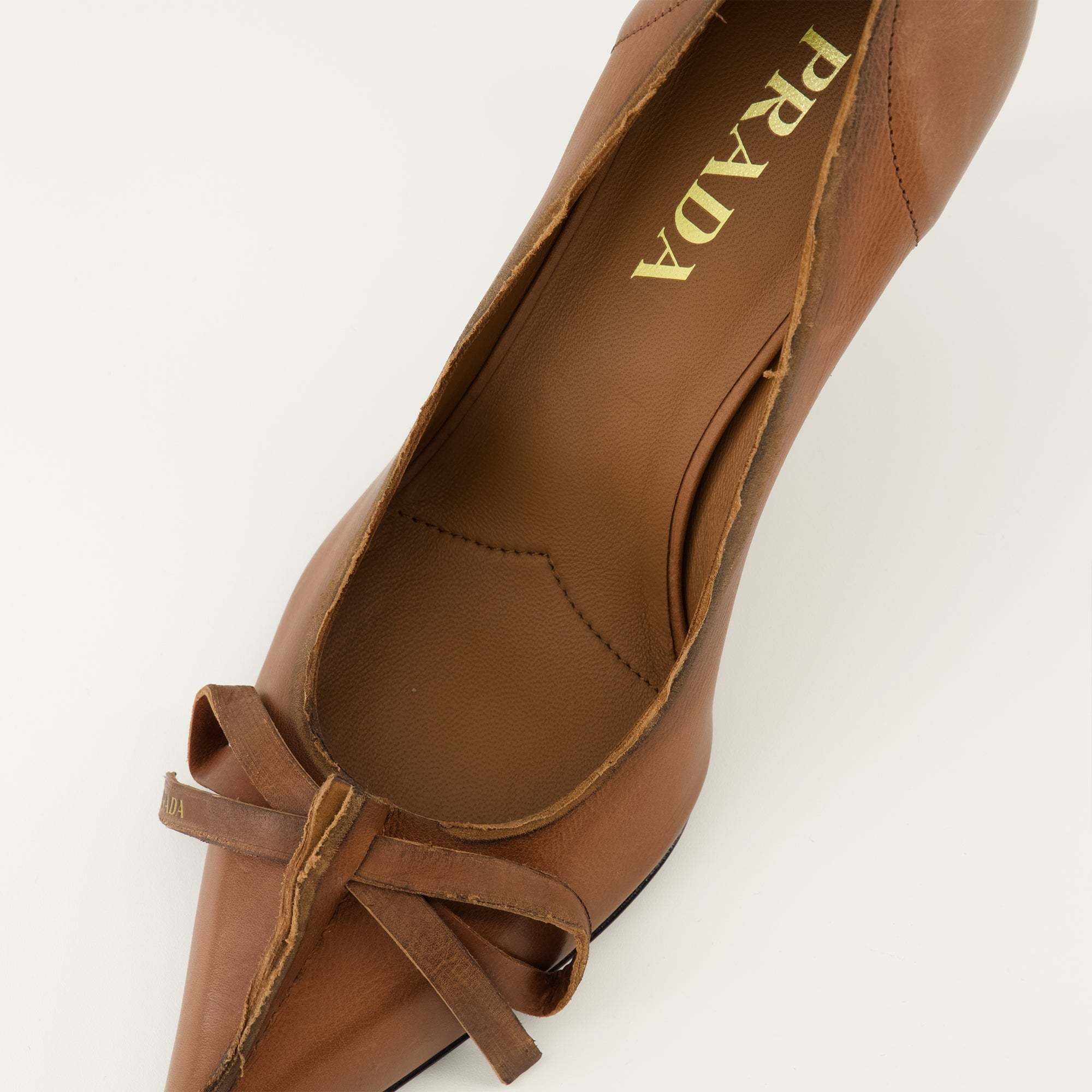 Prada Pointed-toe Slip-on Pumps In Brown