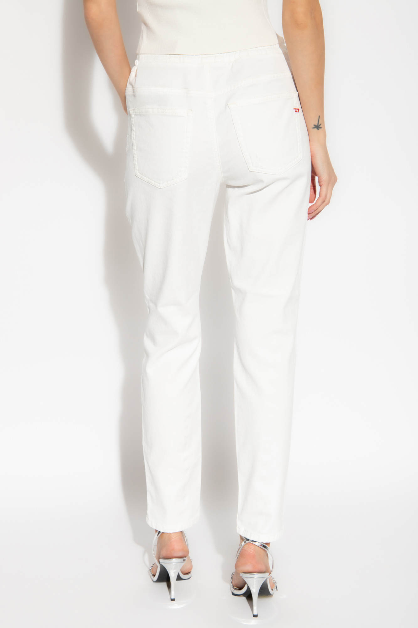 Diesel Light Washed 2041 D-fayza Jogg Jeans With Drawstring Waist In White