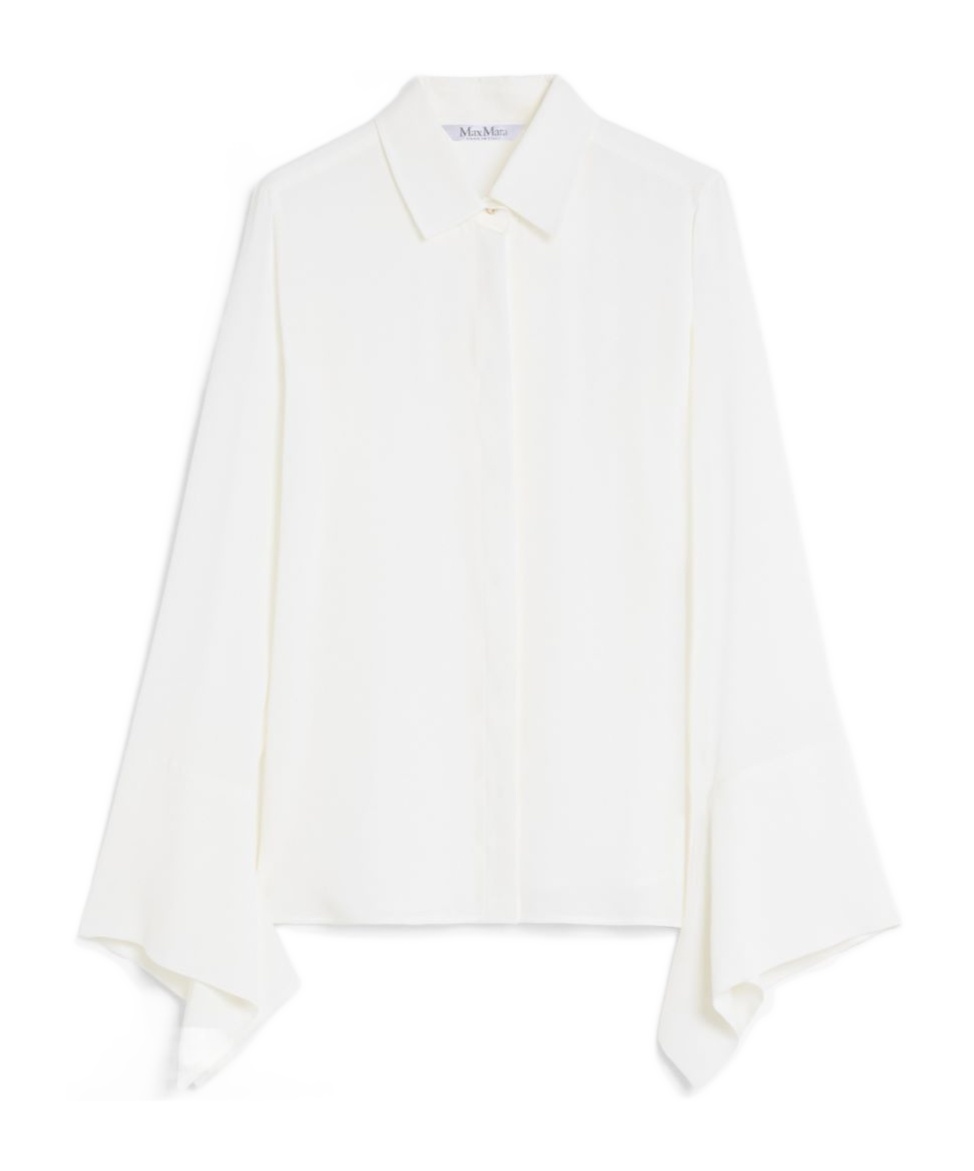 Max Mara Long-sleeved Shirt In White