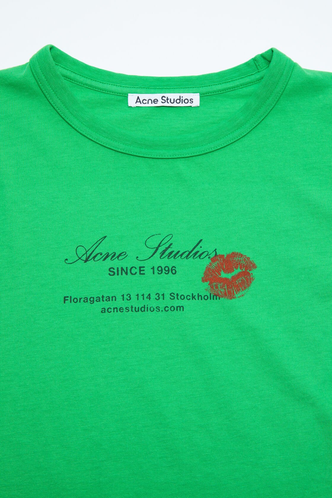Acne Studios Logo T-shirt In Green