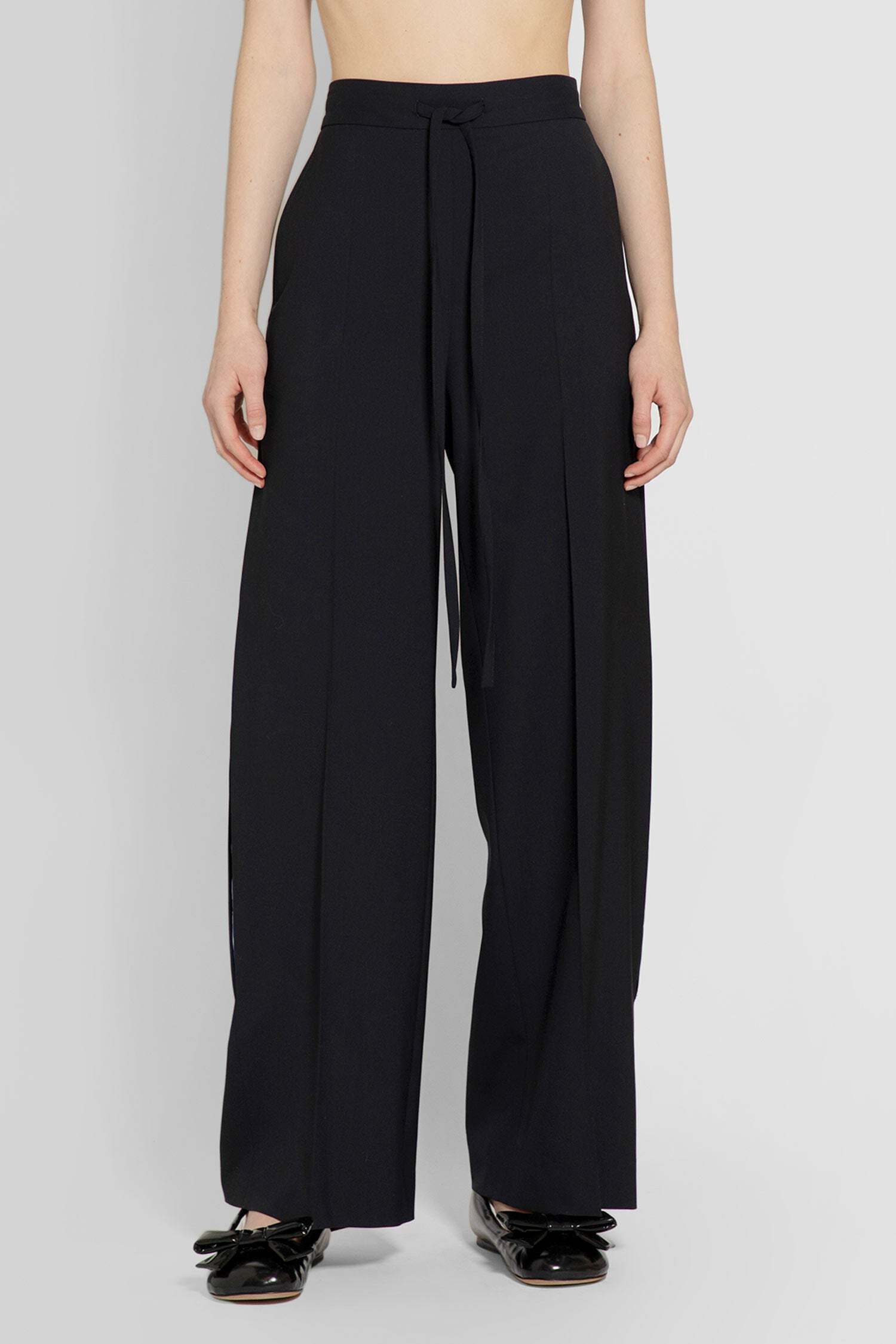 Loewe Drawstring Casual Trousers In Black