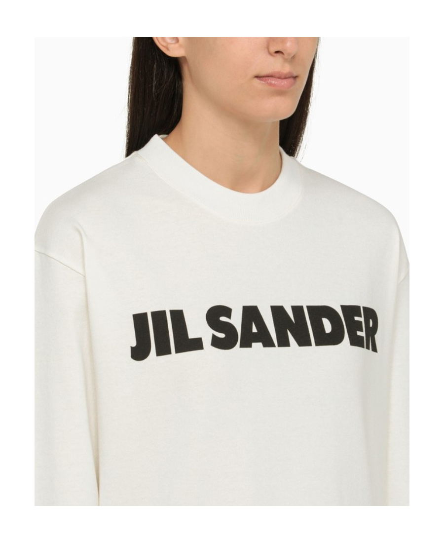 Shop Jil Sander Logo-print Sweatshirt In White