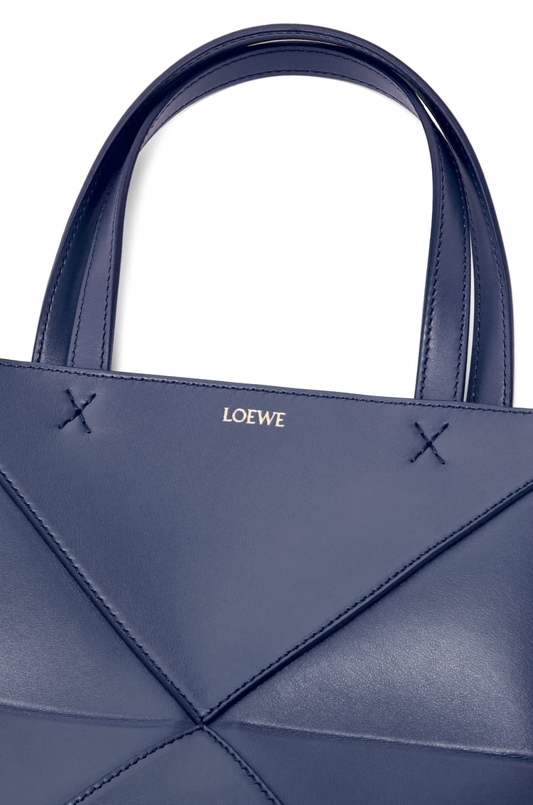 Loewe Womens Abyss Blue Puzzle Fold Mini Leather Tote Bag In Blue