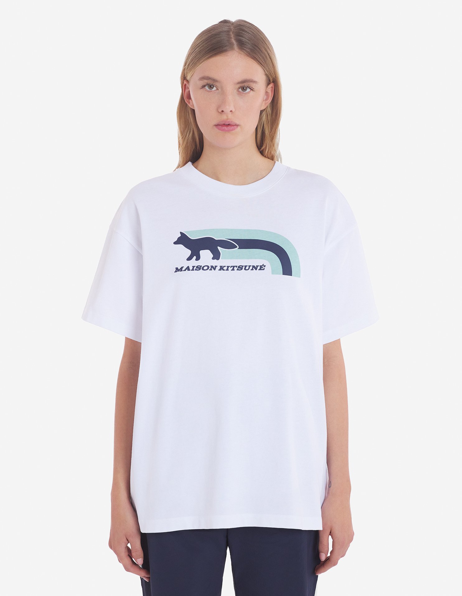 MAISON KITSUNÉ FLASH FOX-PRINT COTTON T-SHIRT