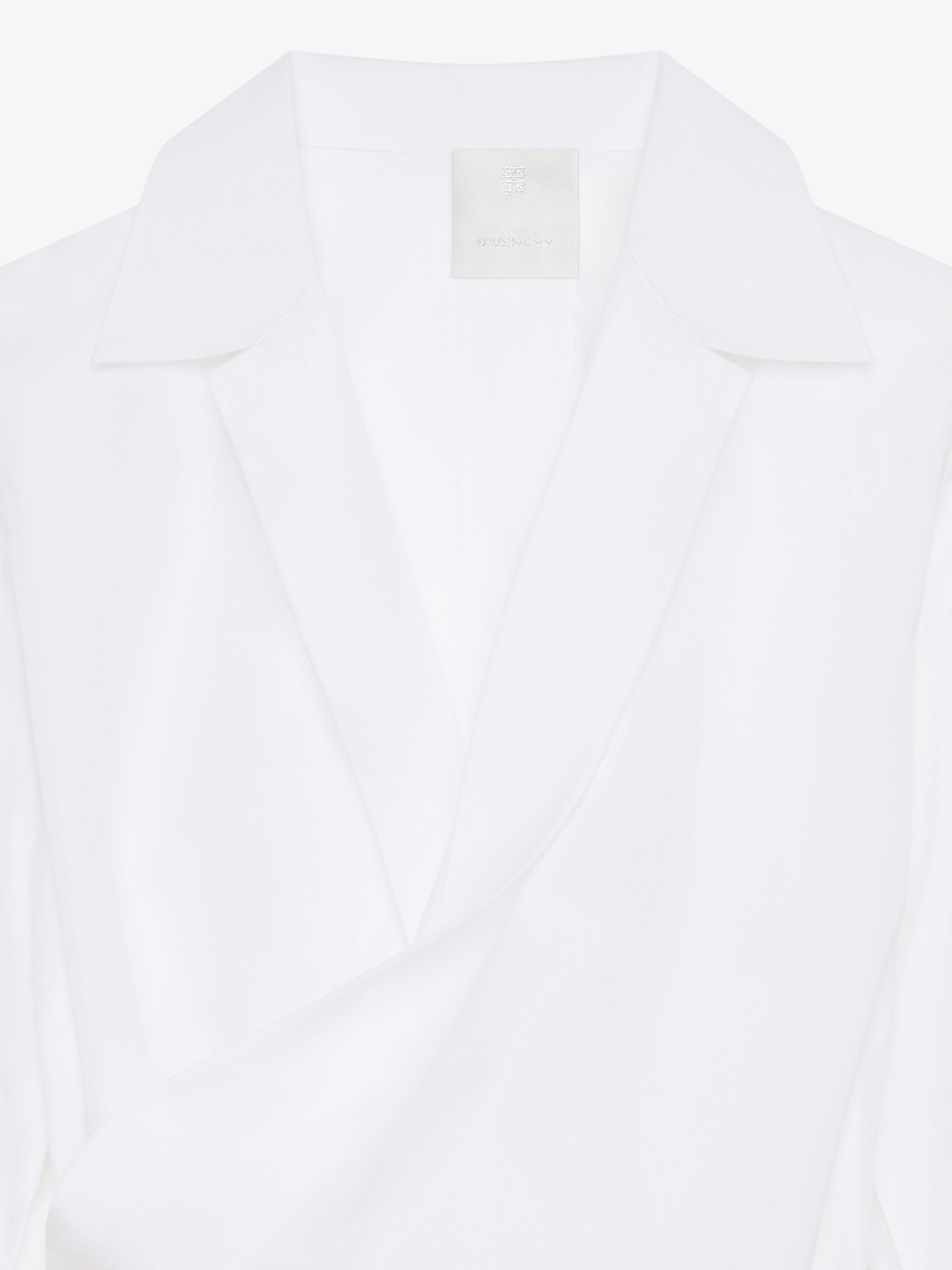 Givenchy Poplin Wrap Shirt In White