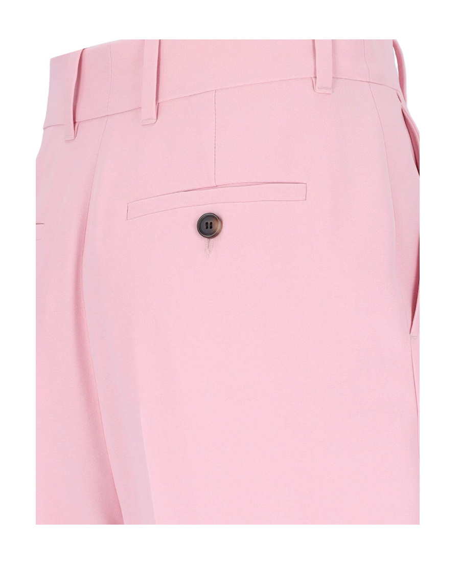Alexander Mcqueen Alexander Mc Queen Pink Regular Trousers With Pleats In Pink