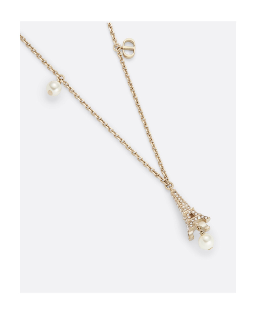 Shop Dior Plan De Paris Necklace In Yellow