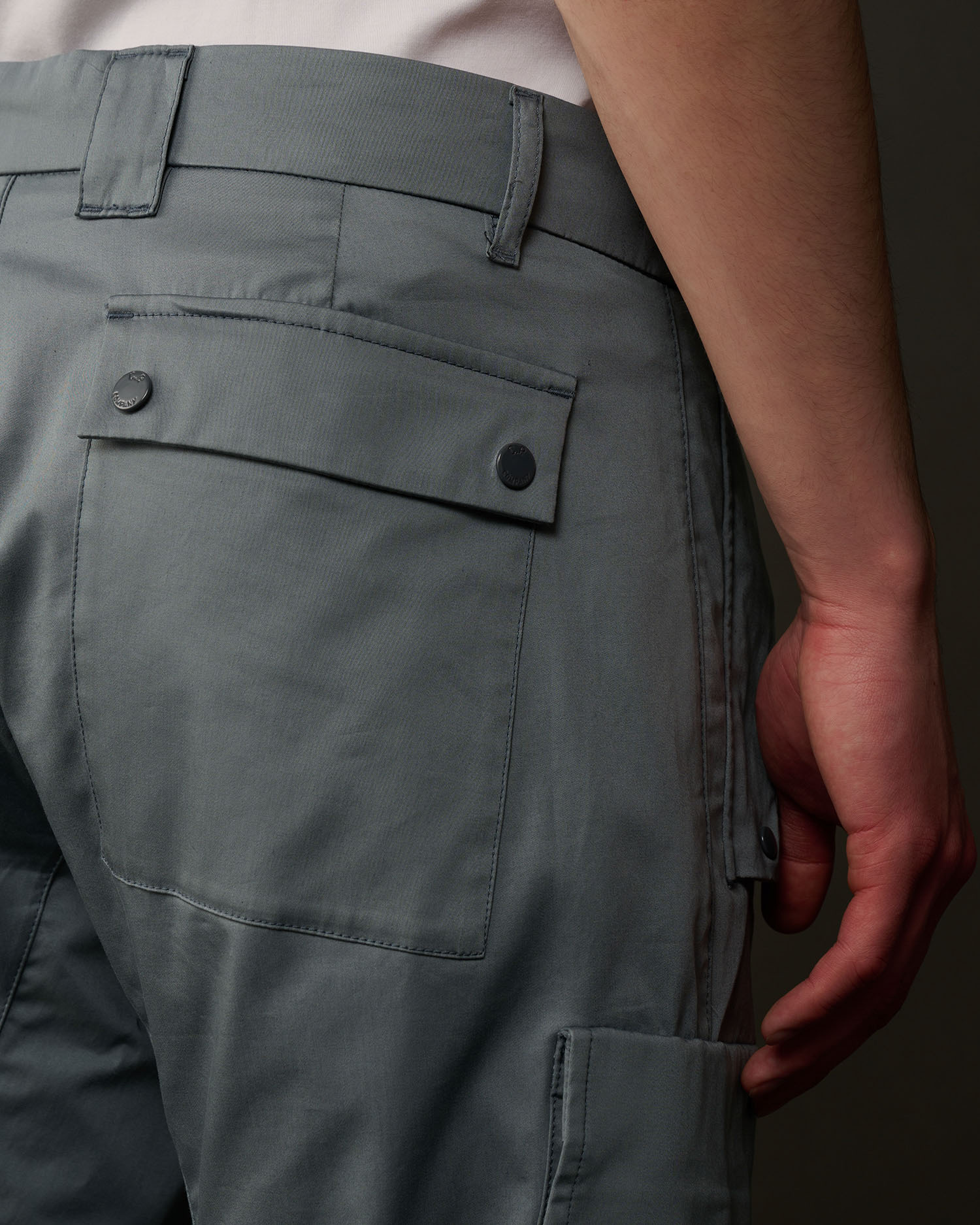 C.p. Company Logo, Badge, Casual Pants. In Black