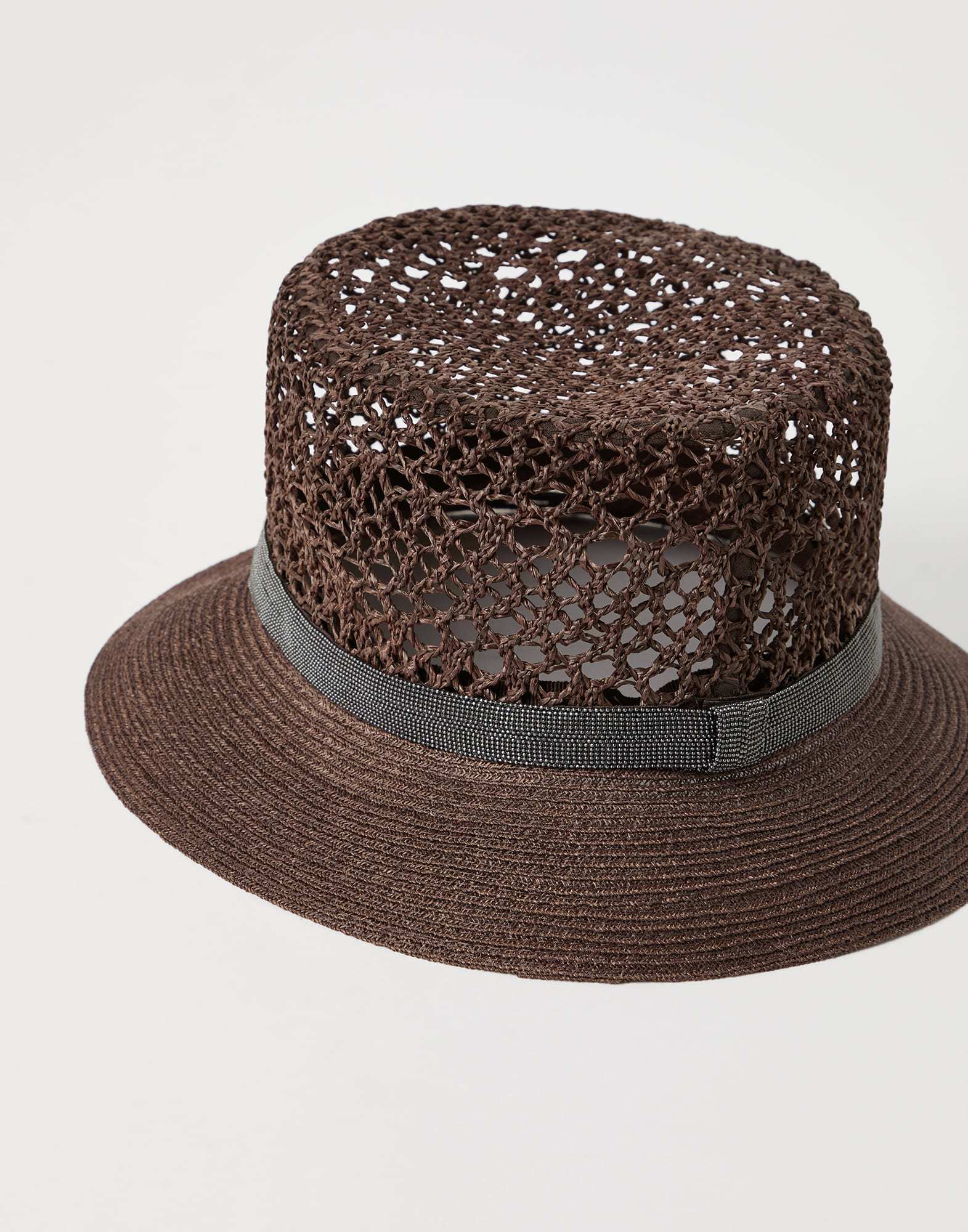 Brunello Cucinelli Monili Embellished Bucket Hat In Brown