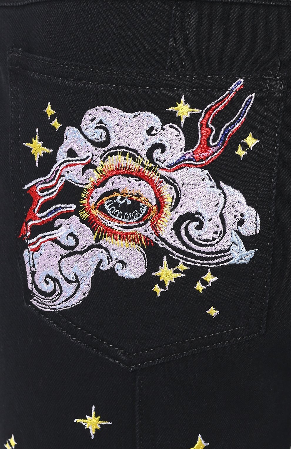 Givenchy Embroidered Nine-cent Jeans In Black