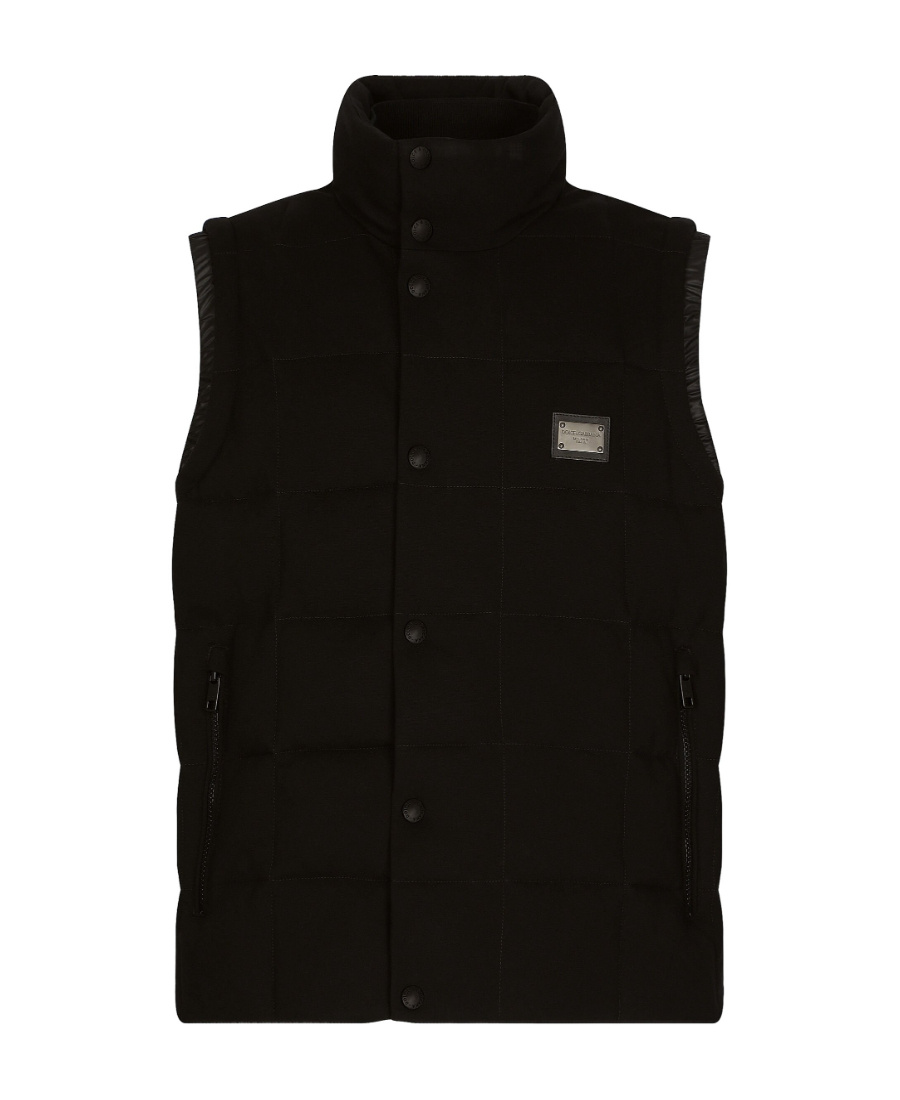 Dolce & Gabbana Logo-tag Padded Vest In Black