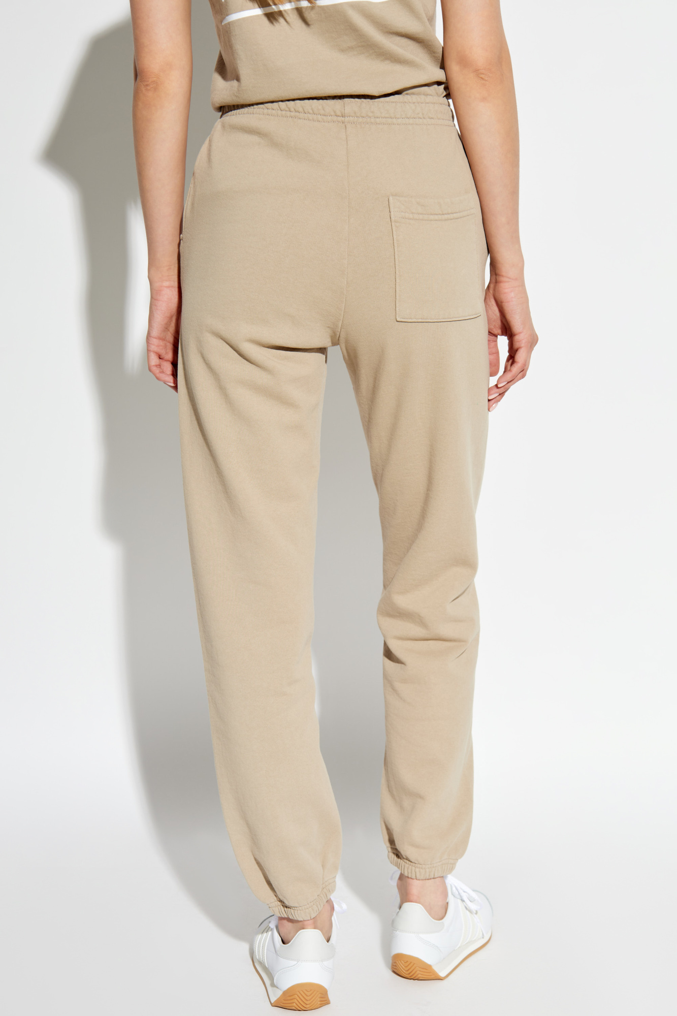 Sporty And Rich The Wall Street Collection Track Pants In Nude