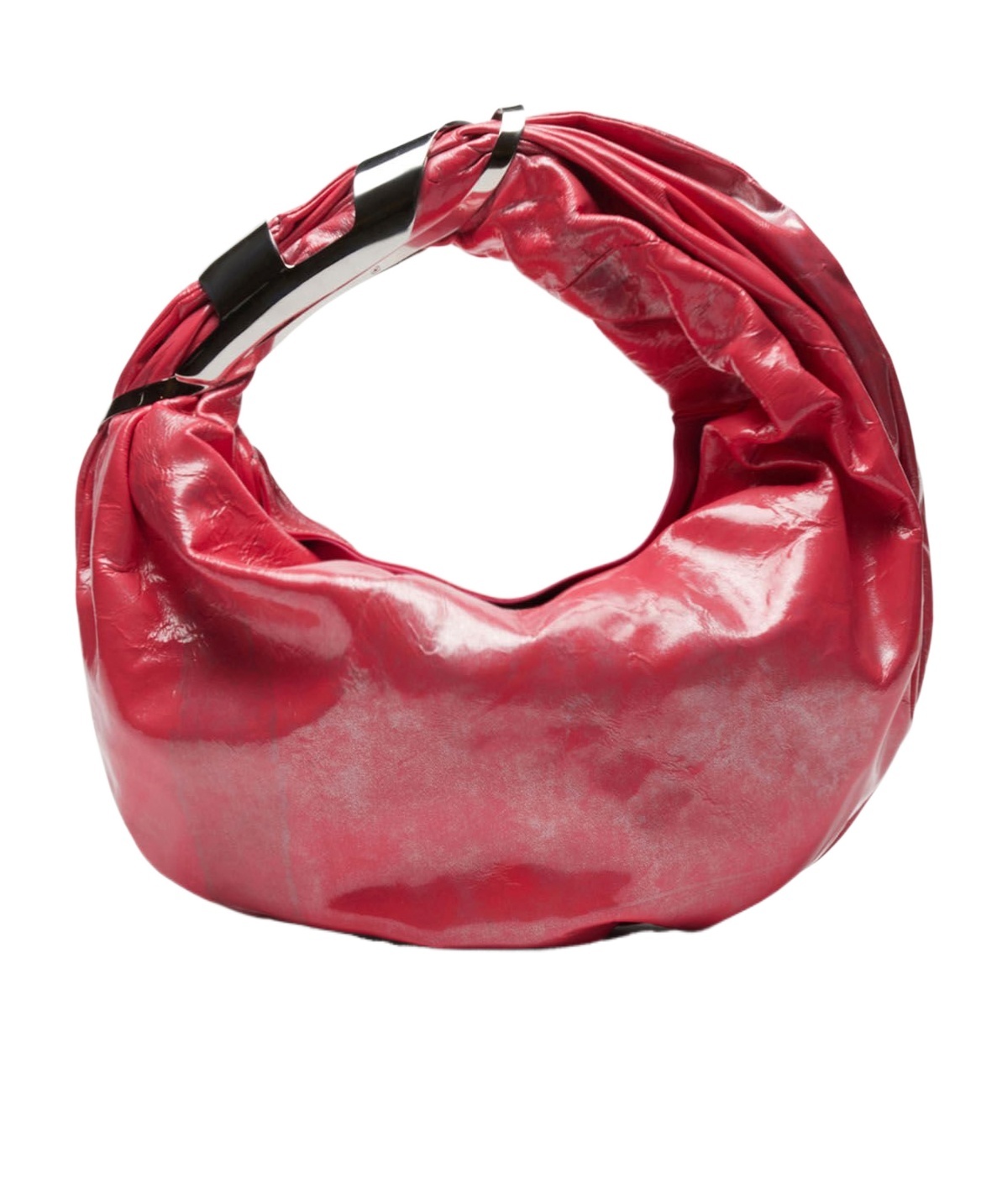 Diesel Grab-d Hobo S Leather Shoulder Bag In Red