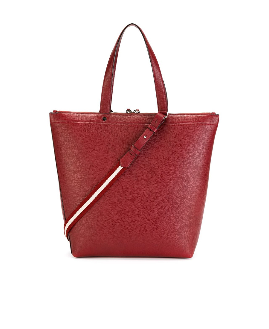 Bally Logo Details Handbag In Red