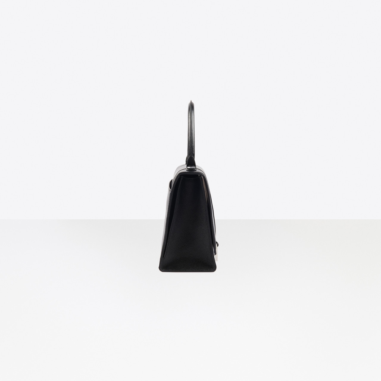Balenciaga Hourglass Handbag With Structured Silhouette And Top Handle In Black