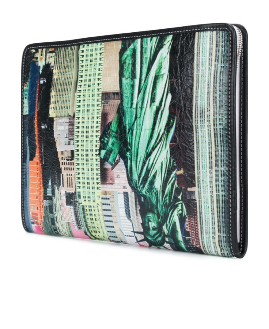 Balenciaga Printed Clutch In Pink