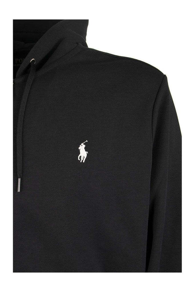 Polo Ralph Lauren Cotton Blend Sweatshirt With Embroidered Logo On The Front In Black