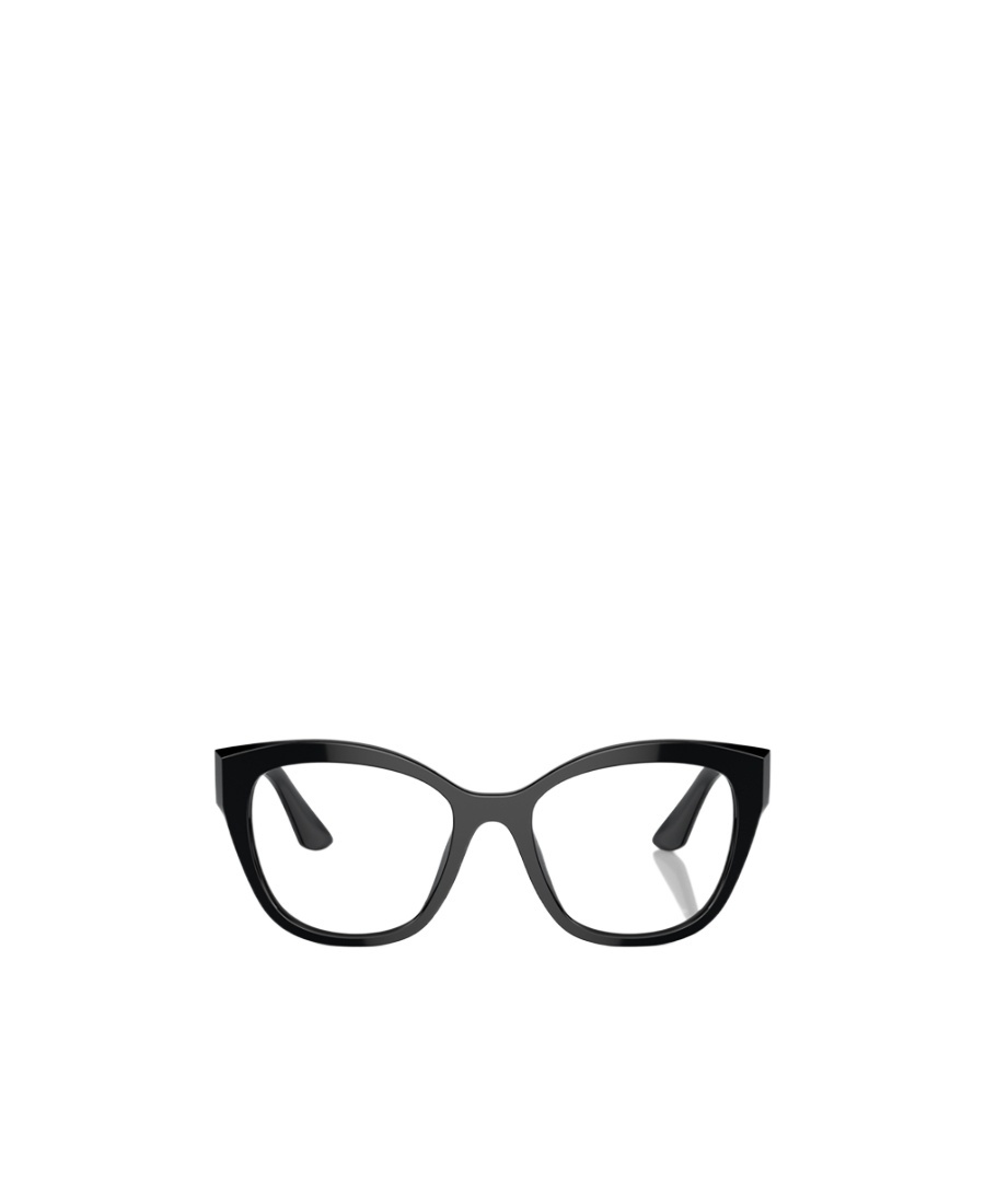 Miu Miu Cat-eye Frame Logo-plaque Glasses In Black