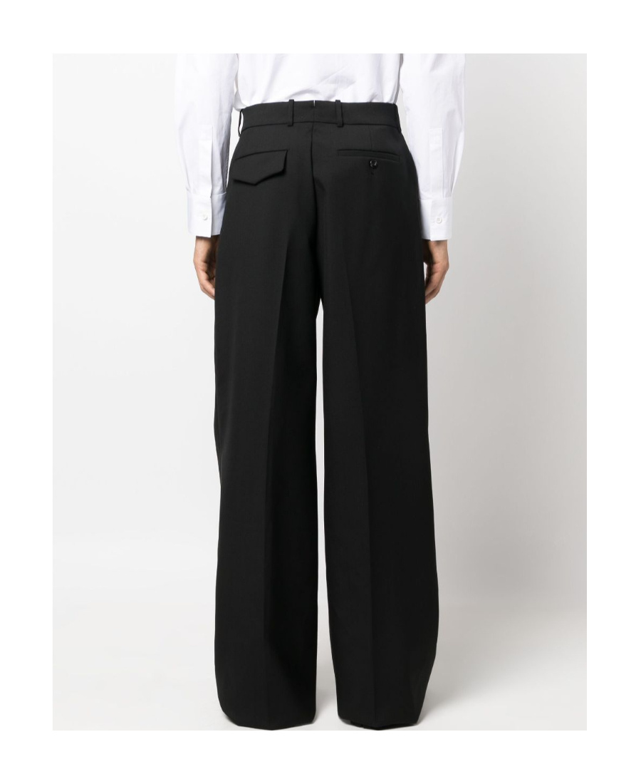 Alexander Mcqueen Wool Tailored Trousers In Black