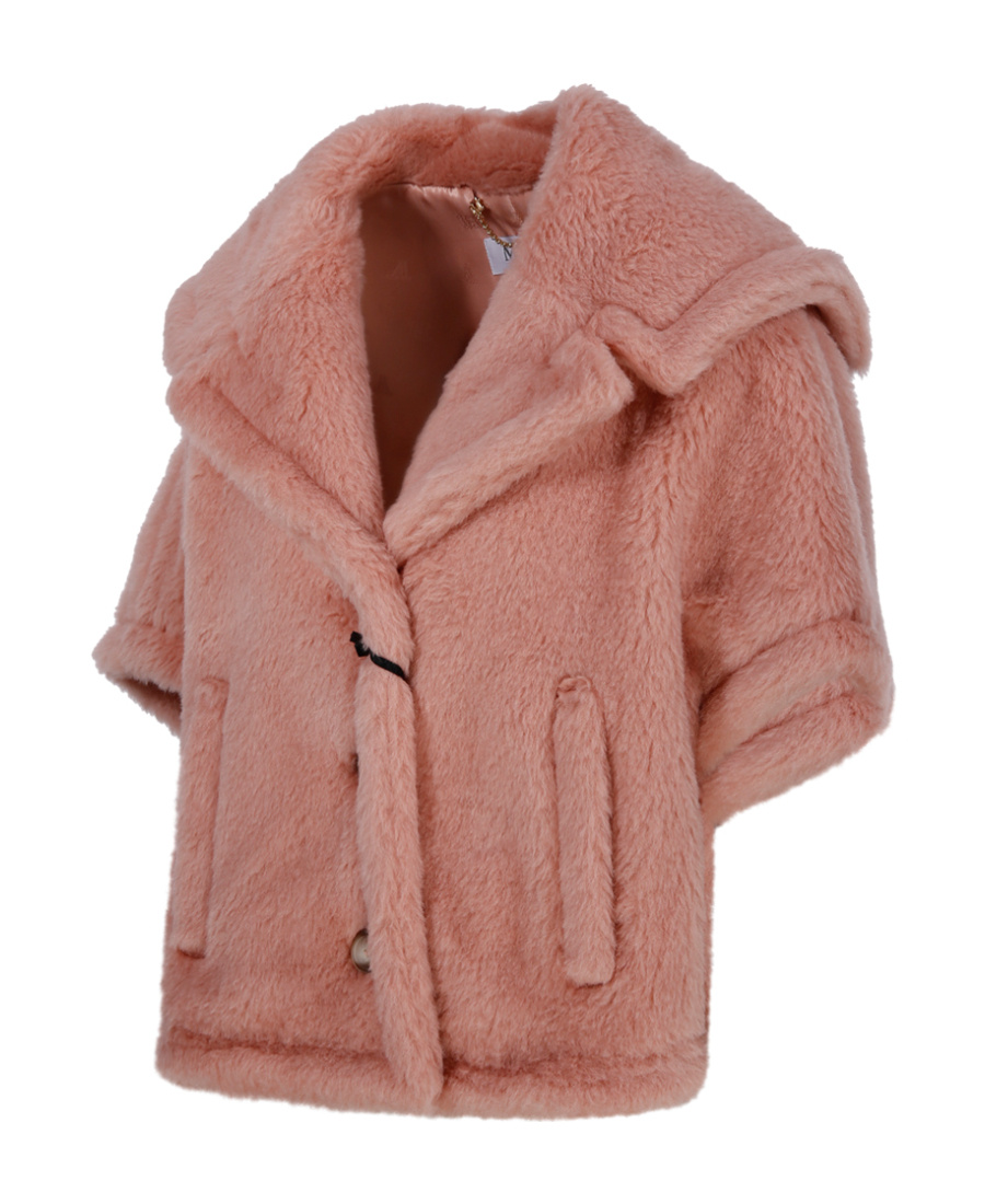 Max Mara Teddy Faux-fur Jacket In Pink