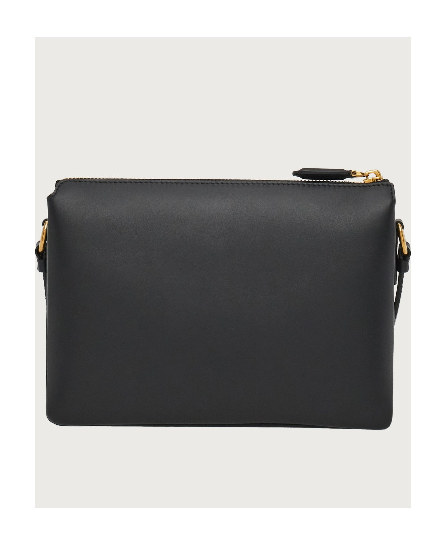 Ferragamo Logo Shoulder Bag In Black