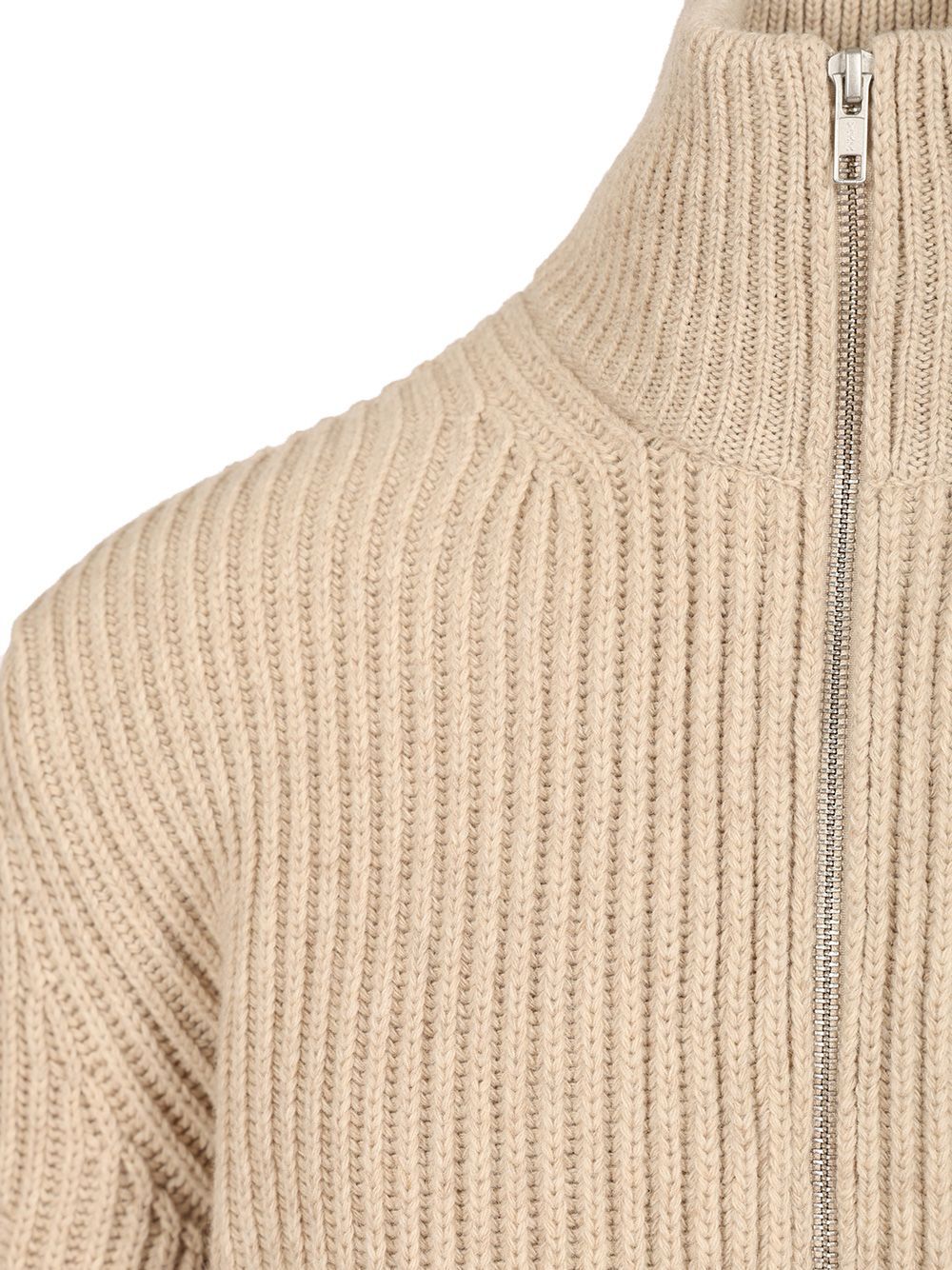 Mm6 Maison Margiela Wool Blend Knitted Jacket Jackets Beige In Pink