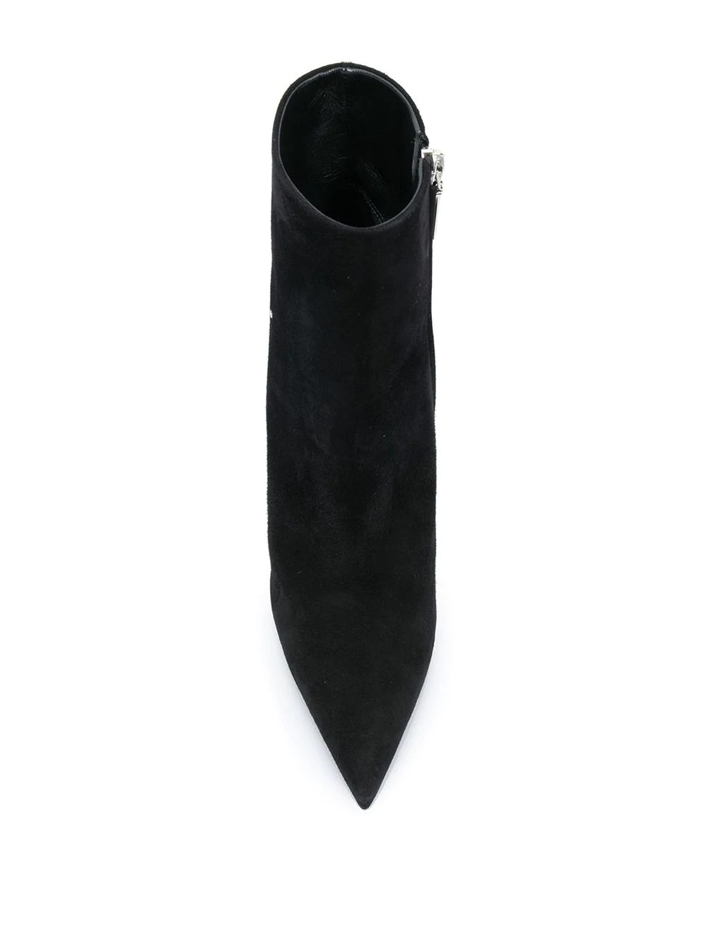 Saint Laurent Kiki Zip Stud Booties In Black