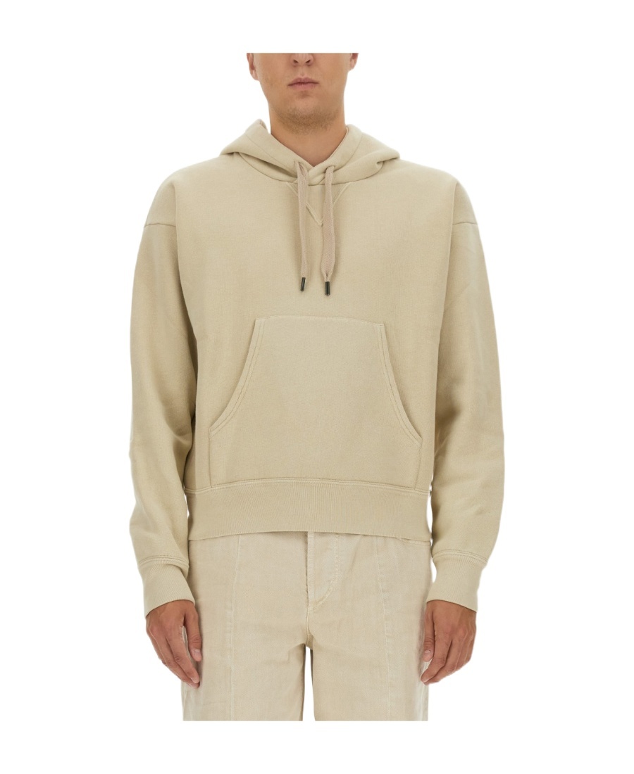 Isabel Marant Wyll Long-sleeved Drawstring Hoodie In Nude