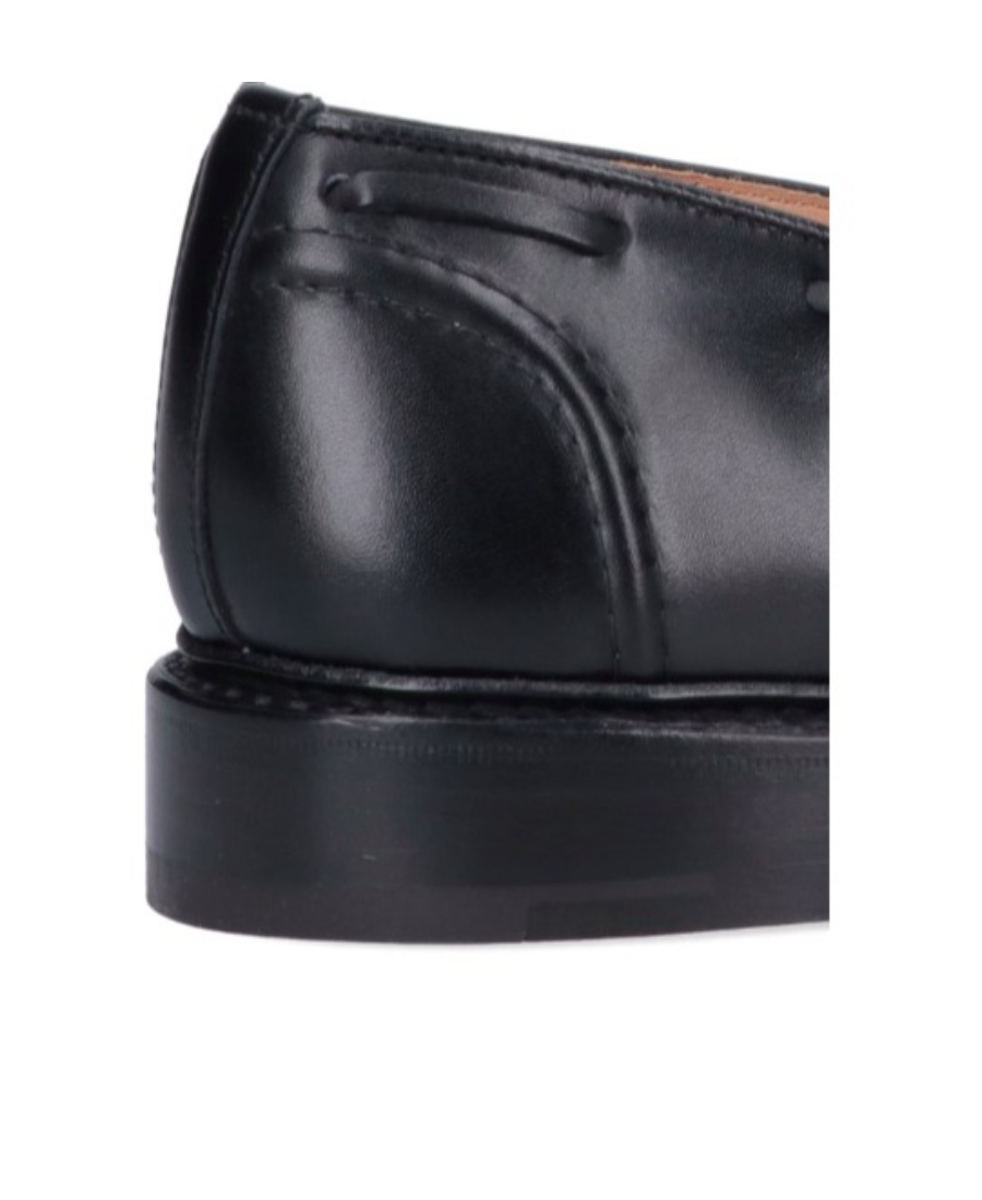 Tricker's Black Calf Leather Moccasin With Decorative Tassel In Black