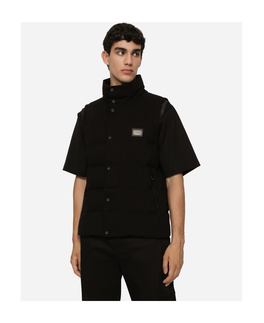 Dolce & Gabbana Logo-tag Padded Vest In Black