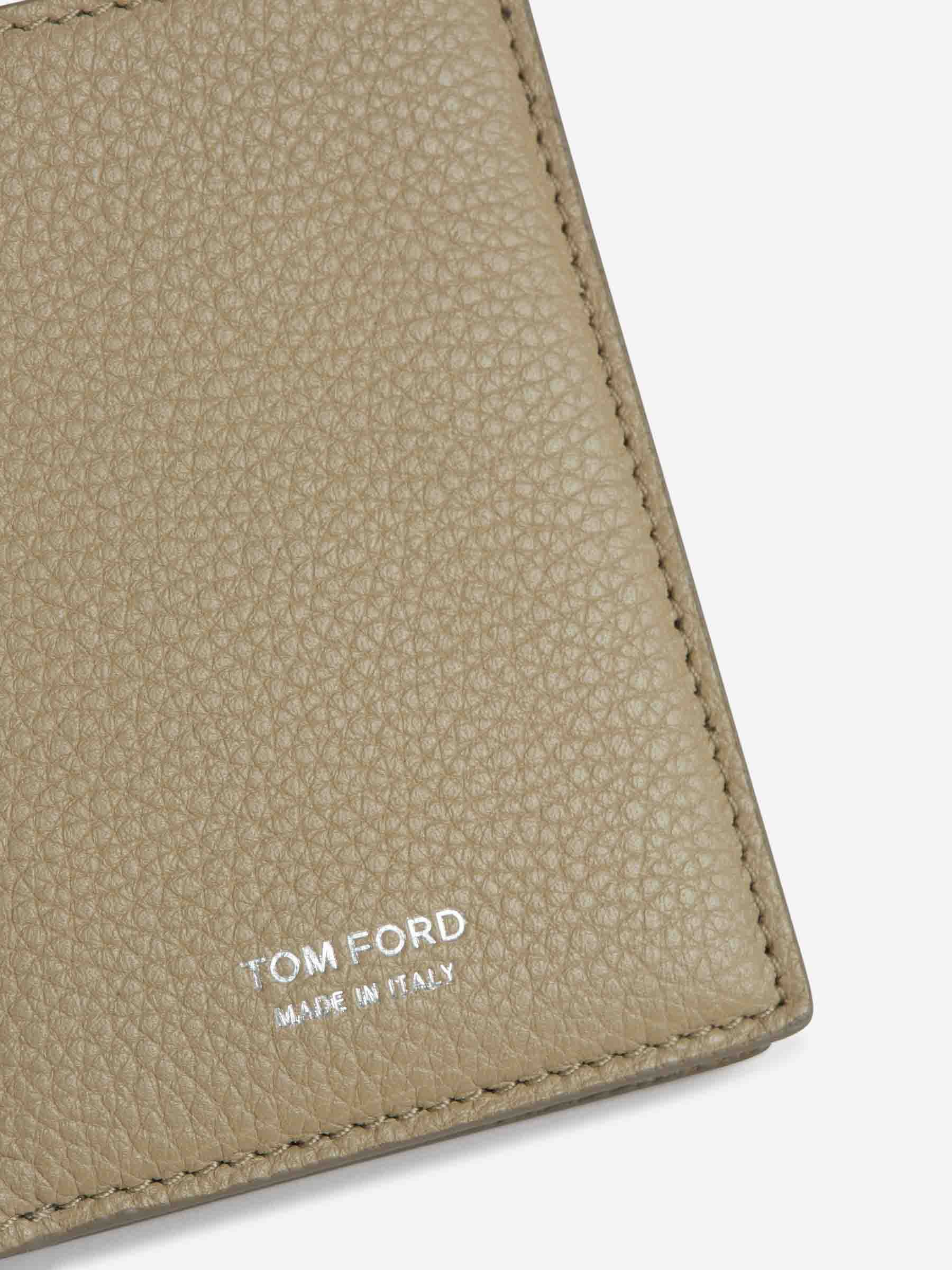 Tom Ford Double-fold Wallet In Brown
