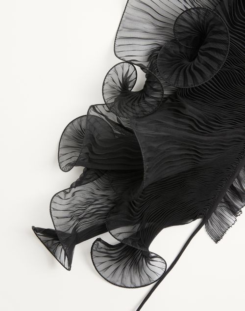 Valentino Chiffon Collar In Black