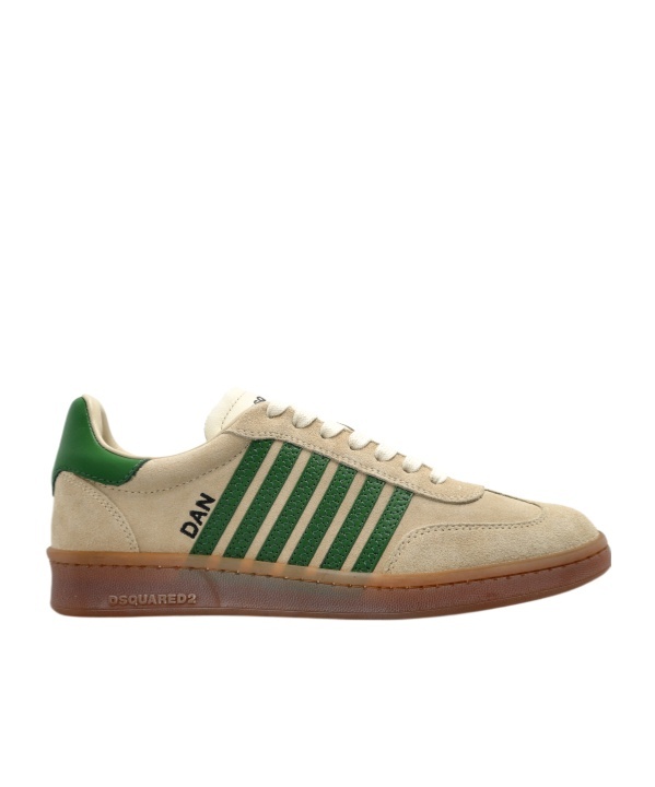 Dsquared2 Round Toe Low Top Casual Shoes In Green