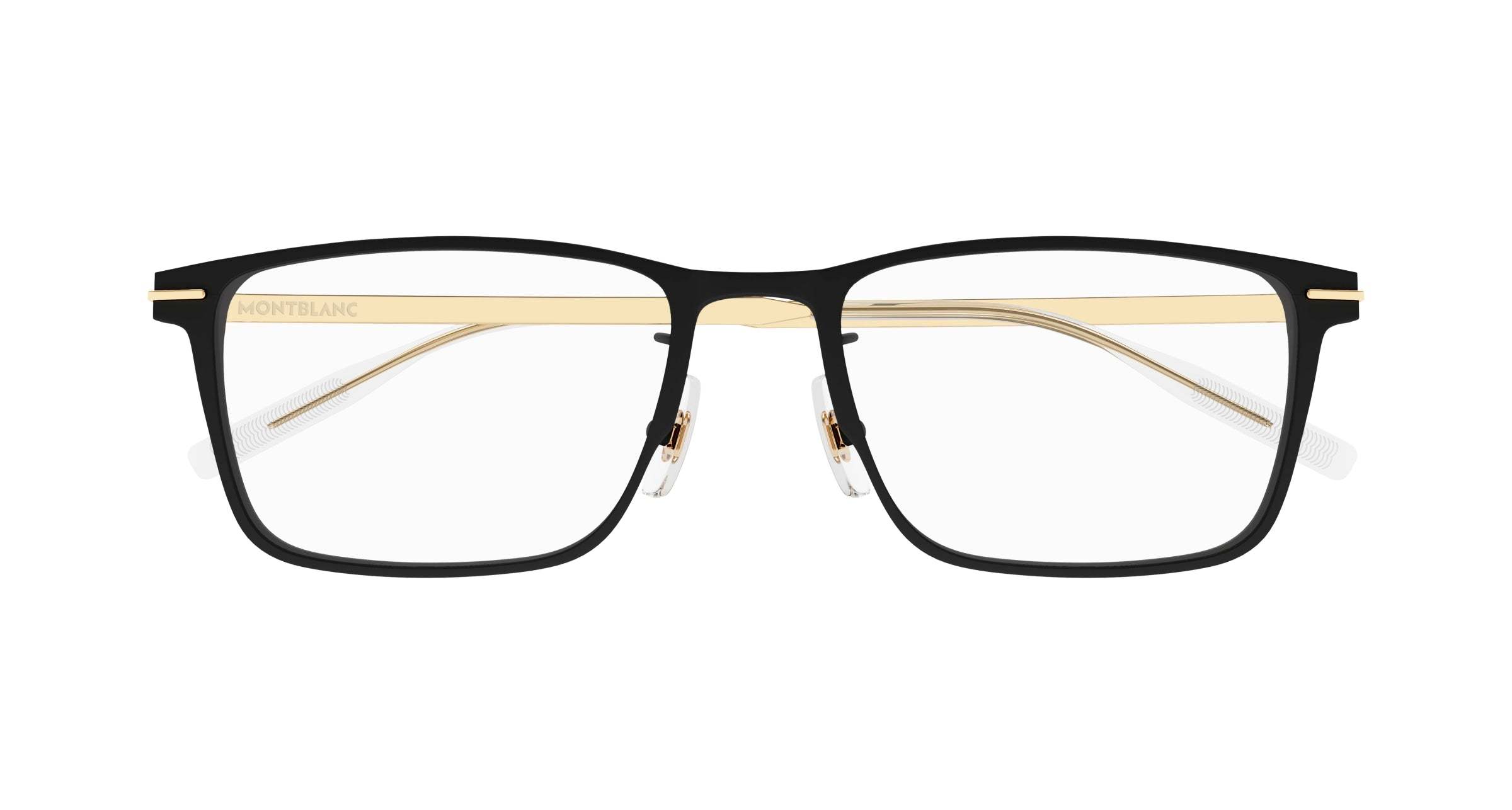 Montblanc Eyewear Square Frame Glasses In Black