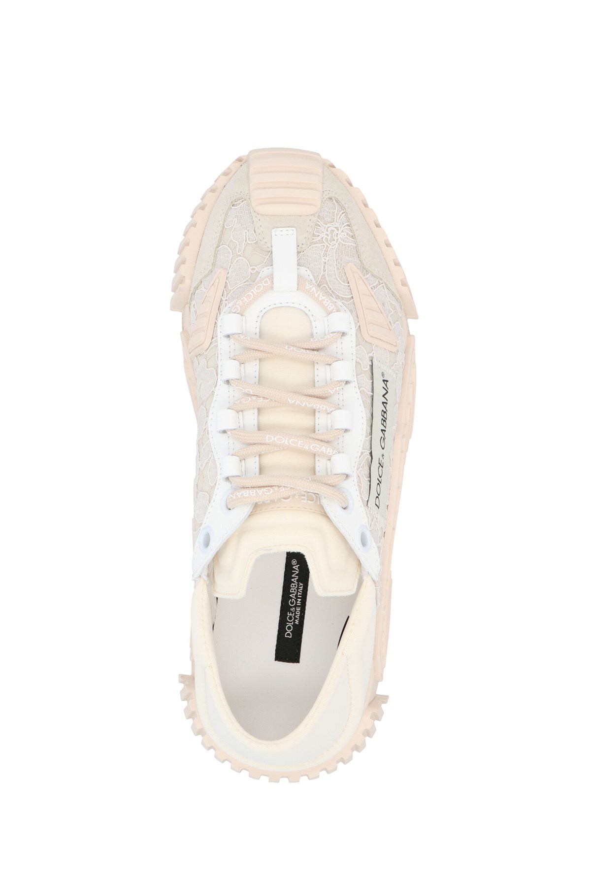 Dolce & Gabbana Ns1 Lace Panelled Sneakers In Ice | ModeSens Dolce & Gabbana Ns1 Lace Panelled Sneakers In Ice | ModeSens