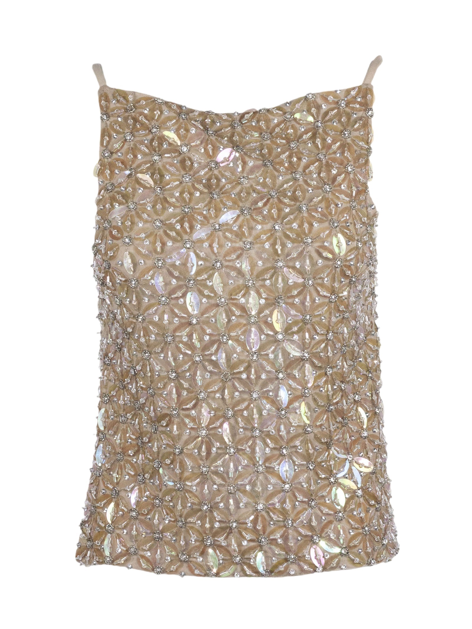 P.a.r.o.s.h Sequin Embroidered Top In Brown