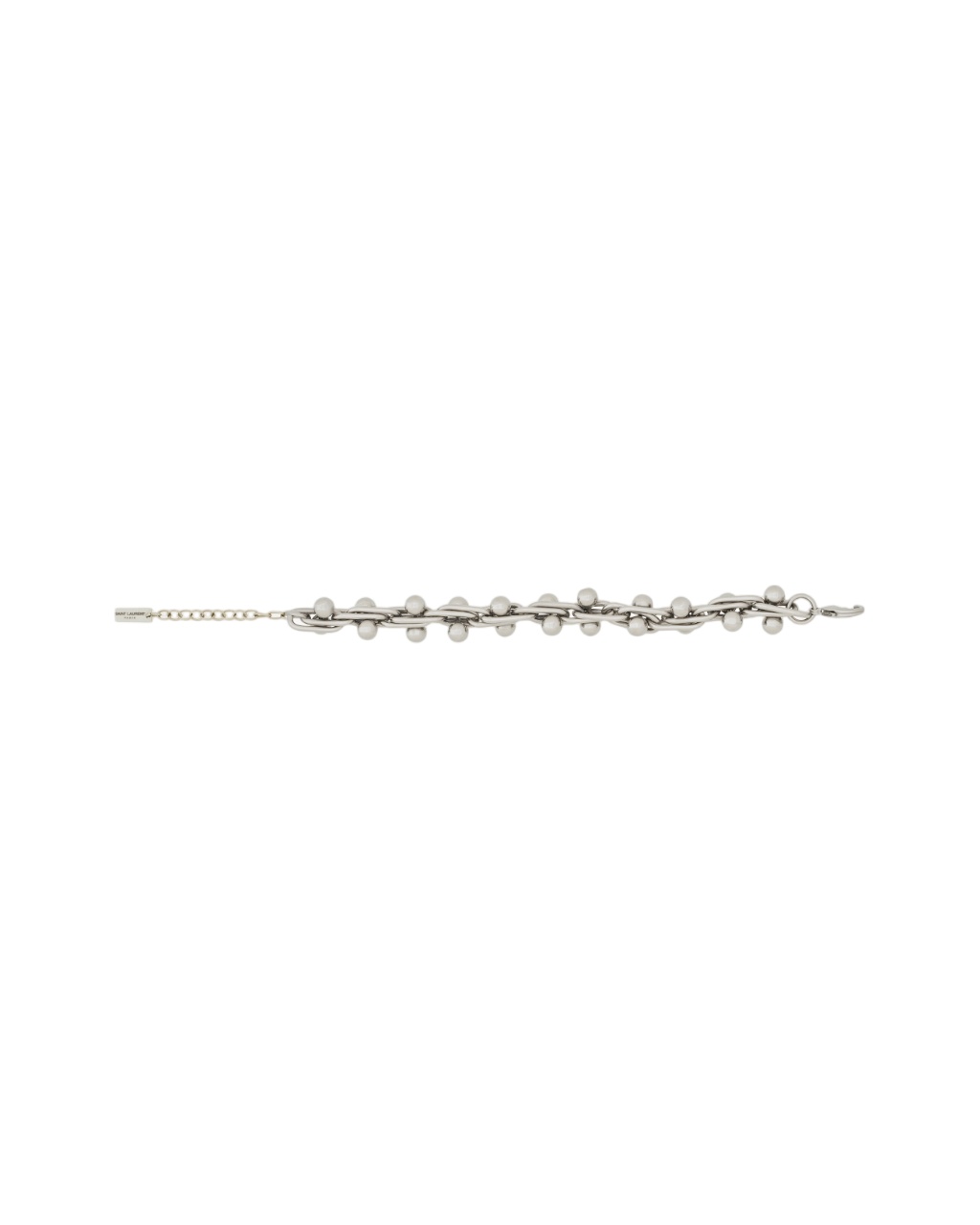 Saint Laurent Rope Chain Bracelet In White