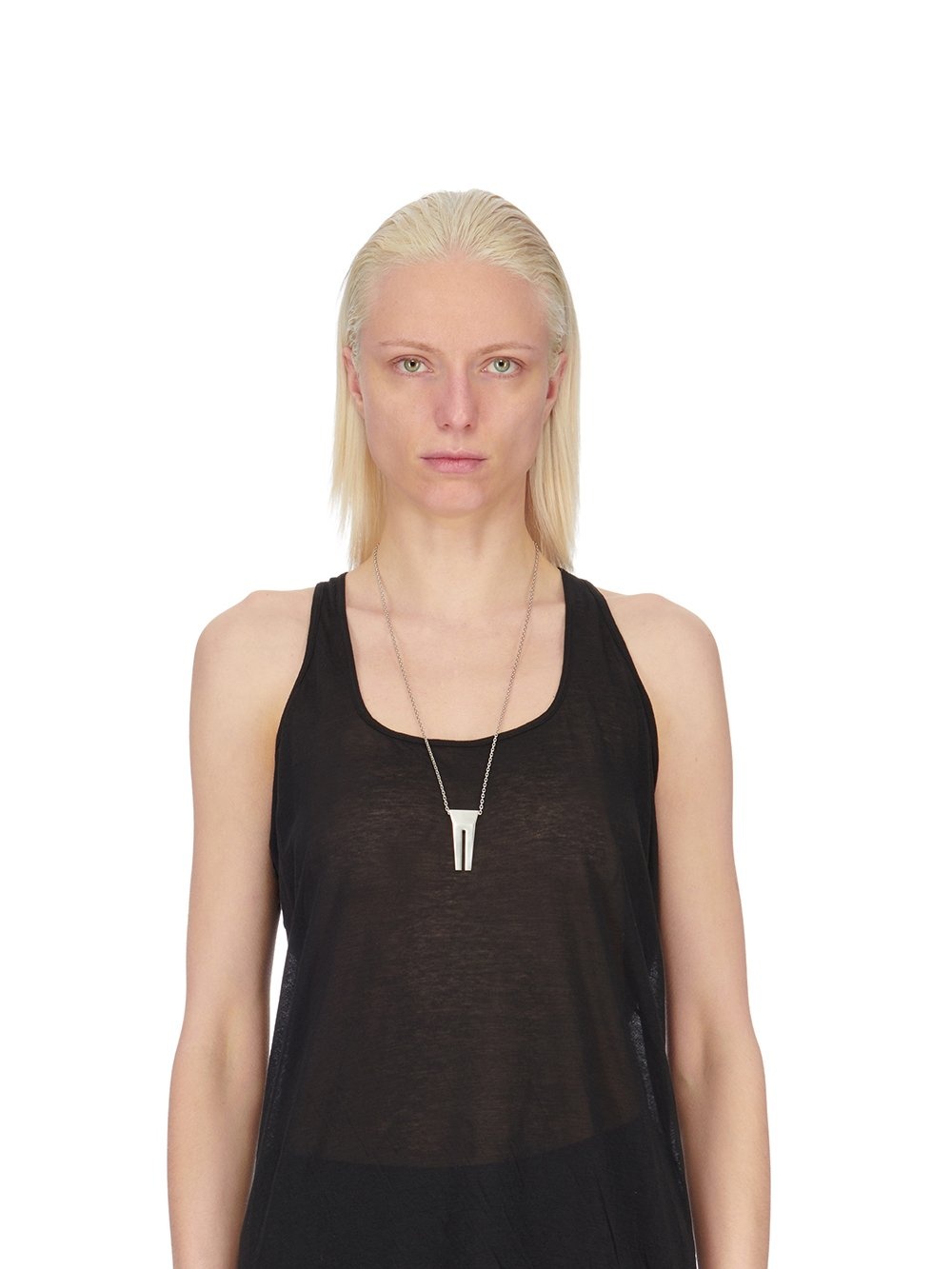 Rick Owens Open-trunk Charm Necklace In White