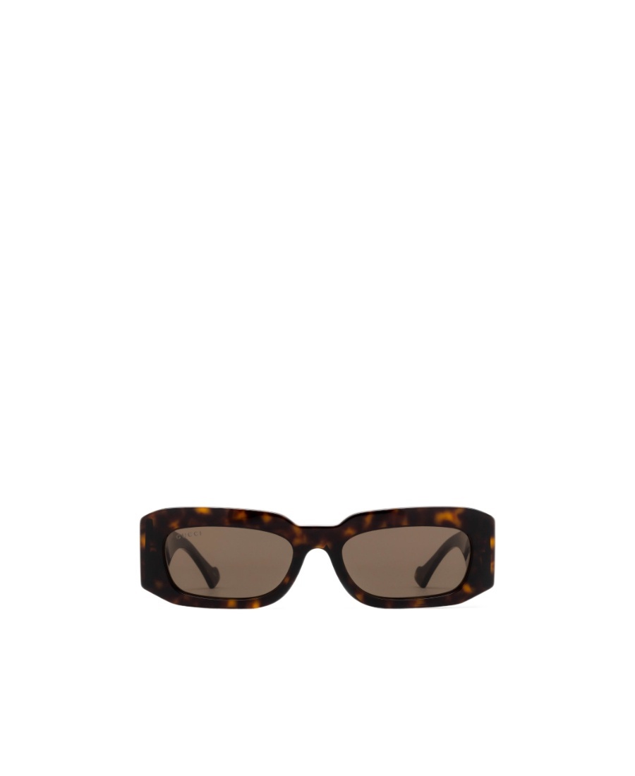 Gucci Tortoiseshell-effect Rectangle-frame Glasses In Brown