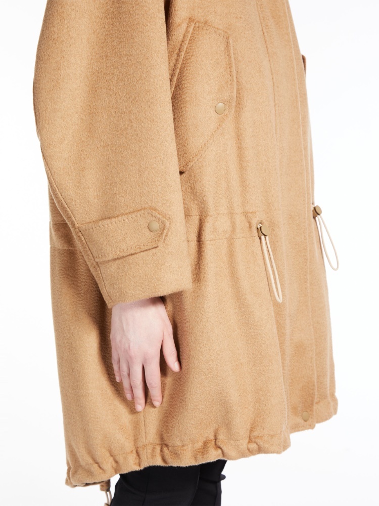 Max Mara Dionea Hooded Parka In Nude