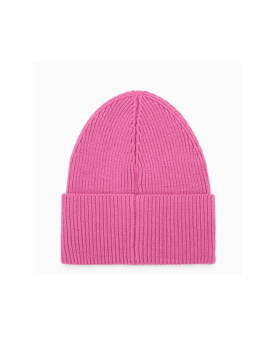 Palm Angels Logo-embroidered Ribbed-knit Wool-blend Beanie In Pink