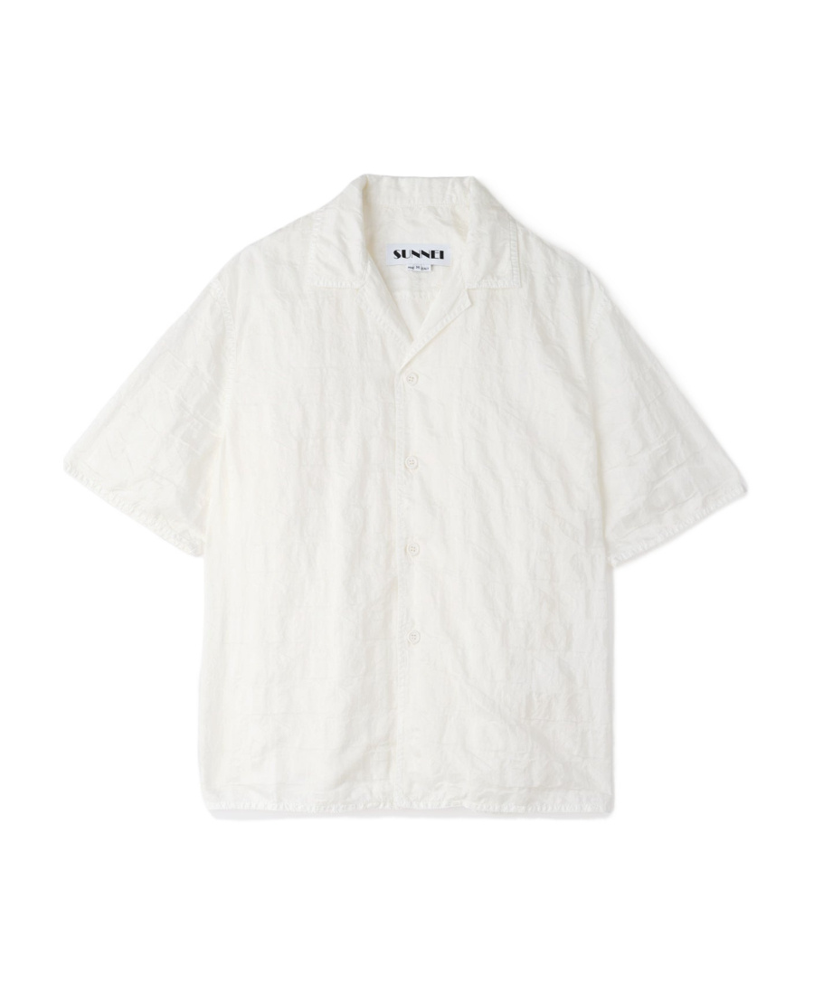 Sunnei Monogram Short-sleeve Shirt In White