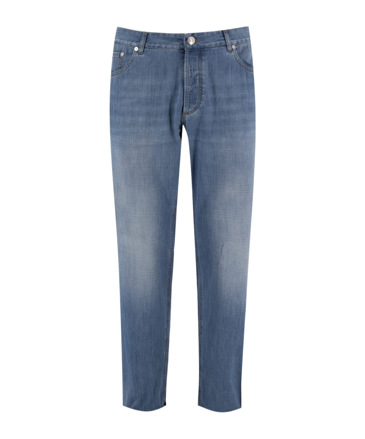 Brunello Cucinelli Five-pocket Denim Trousers In Blue