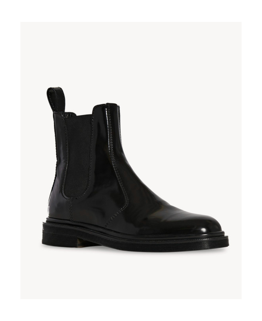 The Row 20mm Elastic Ranger Leather Ankle Boots In Black