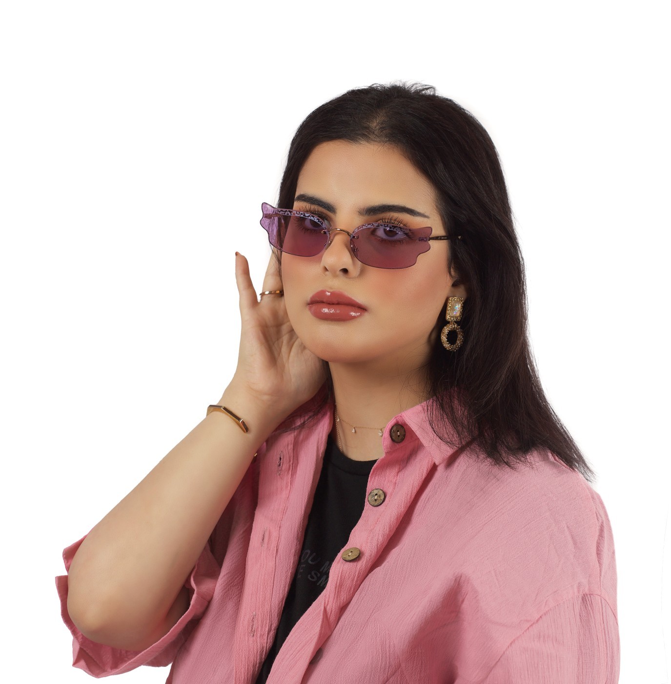 Jimmy Choo Eyewear Cat-eye Sunglasses In Pink