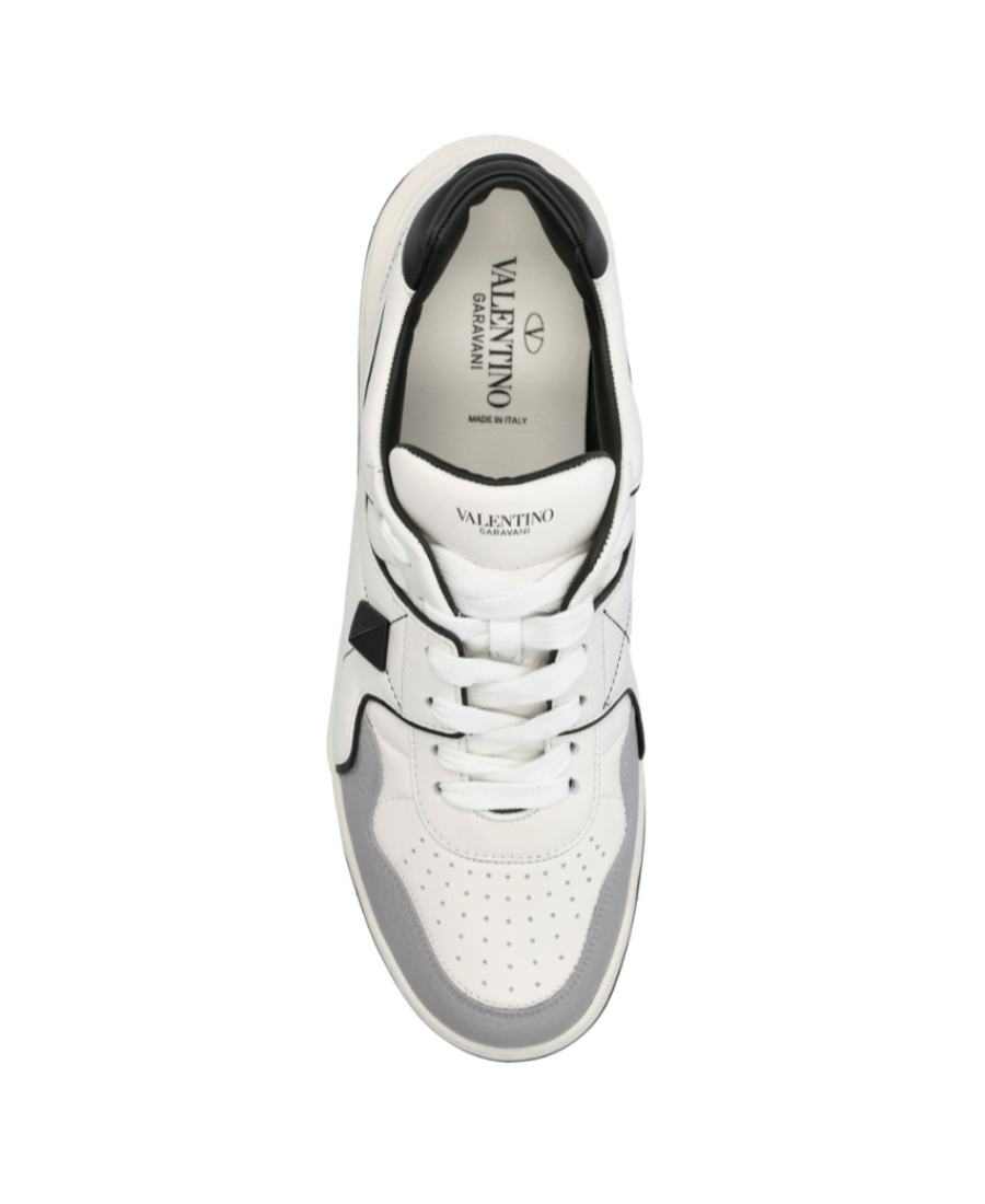 Valentino Garavani Multicolor Nappa Leather One Stud Sneakers In White